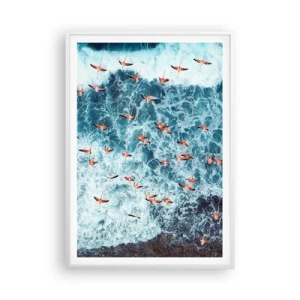 Affisch i vit ram - Kustparad - 70x100 cm