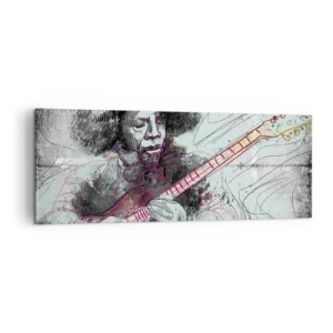 Canvastavla - Bild på duk - På musikens vågor - 140x50 cm