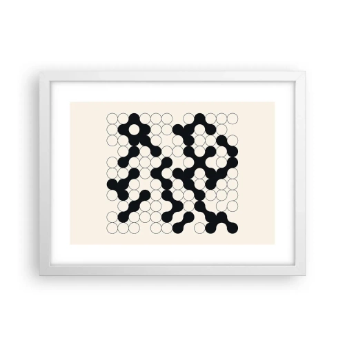 Affisch i vit ram - Kinesiskt spel - variation - 40x30 cm