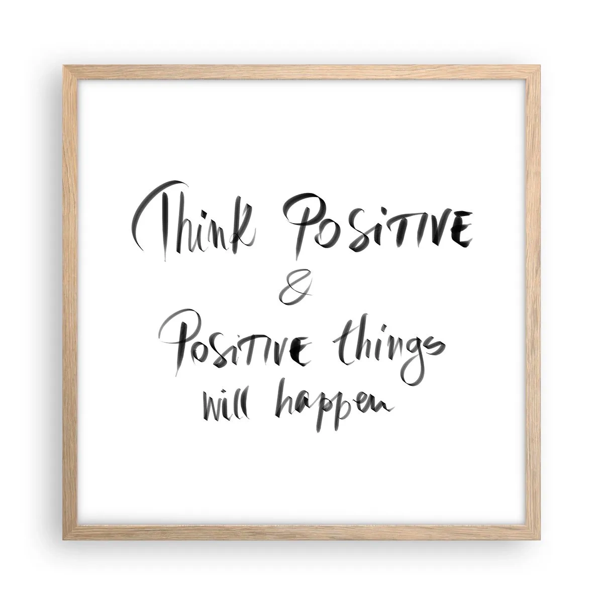 Affisch i ram av ljusek - Hur ska man leva? - 50x50 cm