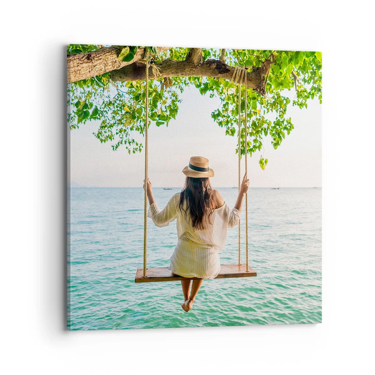 Canvastavla - Bild på duk - Livet är vackert - 70x70 cm