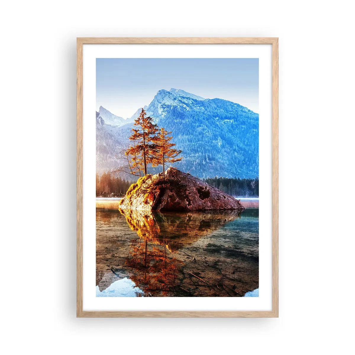 Affisch i ram av ljusek - Naturen i ett nytt ljus - 50x70 cm