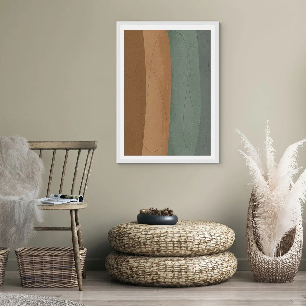 Affisch i vit ram - Horisontell komposition - 61x91 cm