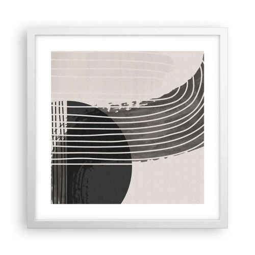 Affisch i vit ram - Dit och tillbaka - 40x40 cm