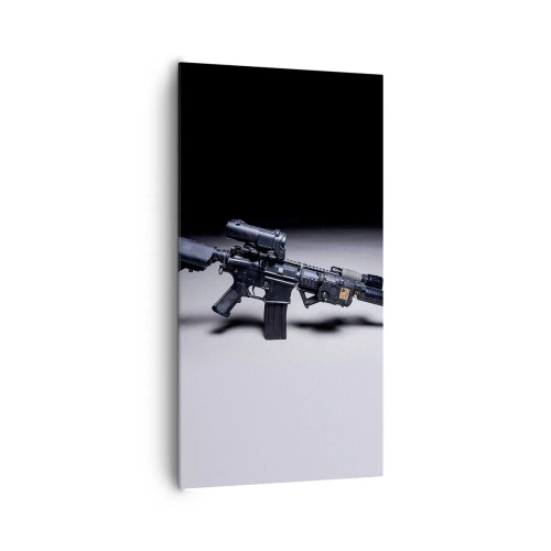 Canvastavla - Bild på duk - Mörk riddare - 65x120 cm