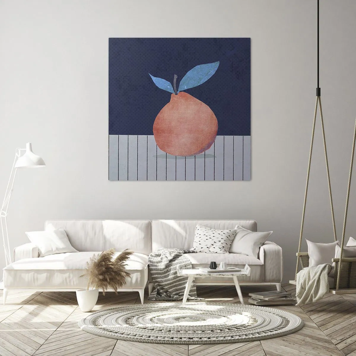 Canvastavla - Bild på duk - Konvexitet och planhet - 70x70 cm