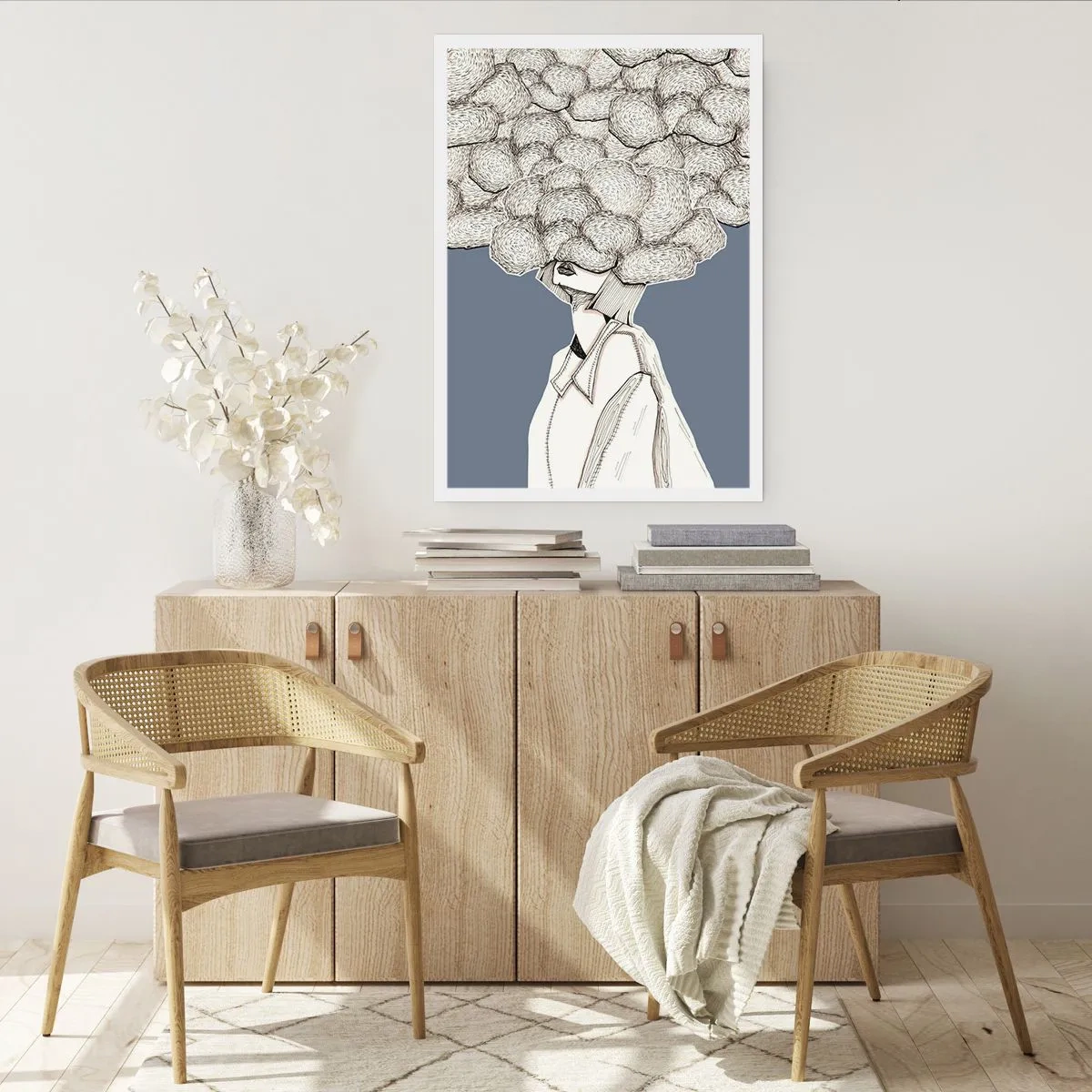 Affisch - Med huvudet i molnen - 70x100 cm