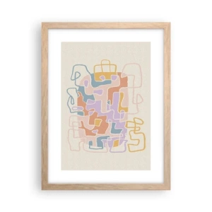 Affisch i ram av ljusek - Labyrint - ett glädjefyllt äventyr - 30x40 cm