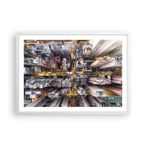 Affisch i vit ram - Hälsningar från Hongkong - 70x50 cm