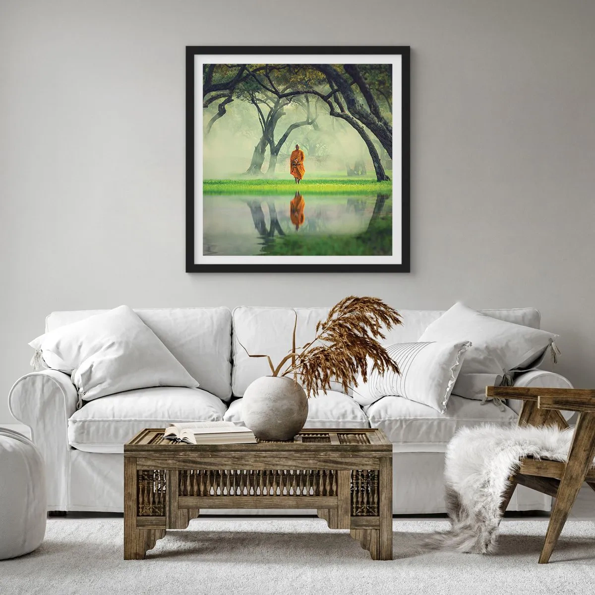 Affisch i svart ram - På väg till upplysningen - 40x40 cm