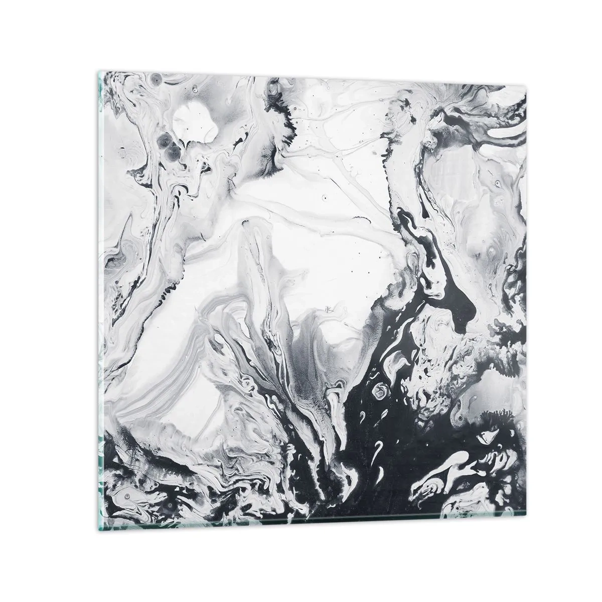 Glastavla - Bild på glas - Jordens inre - 60x60 cm