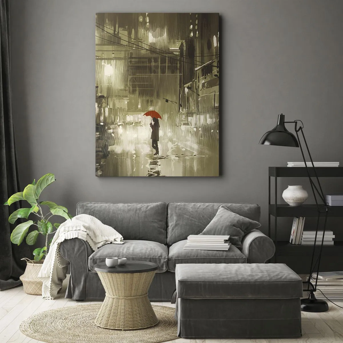 Canvastavla - Bild på duk - Själv, men inte ensam - 50x70 cm