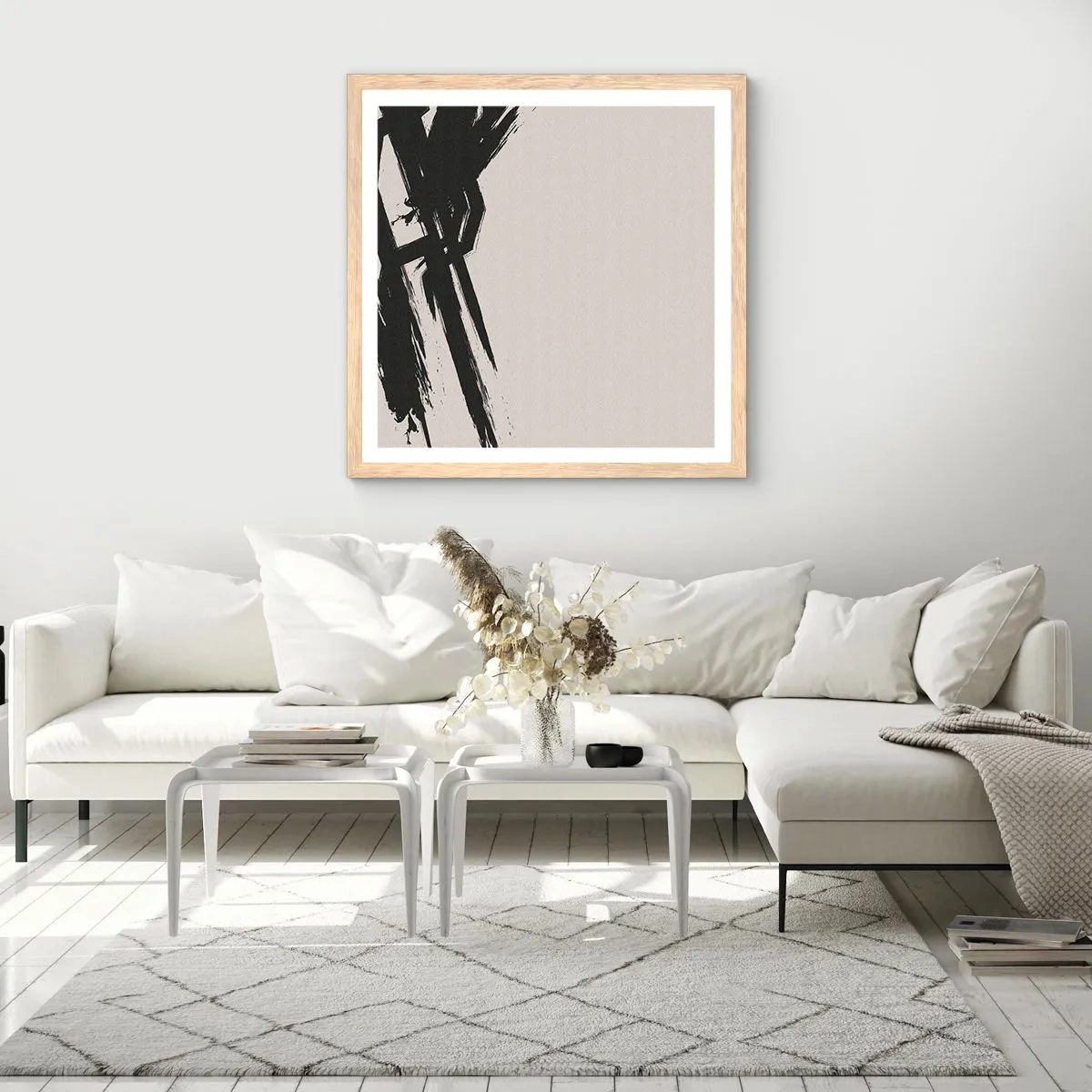 Affisch i ram av ljusek - En ostoppbar rörelse - 60x60 cm