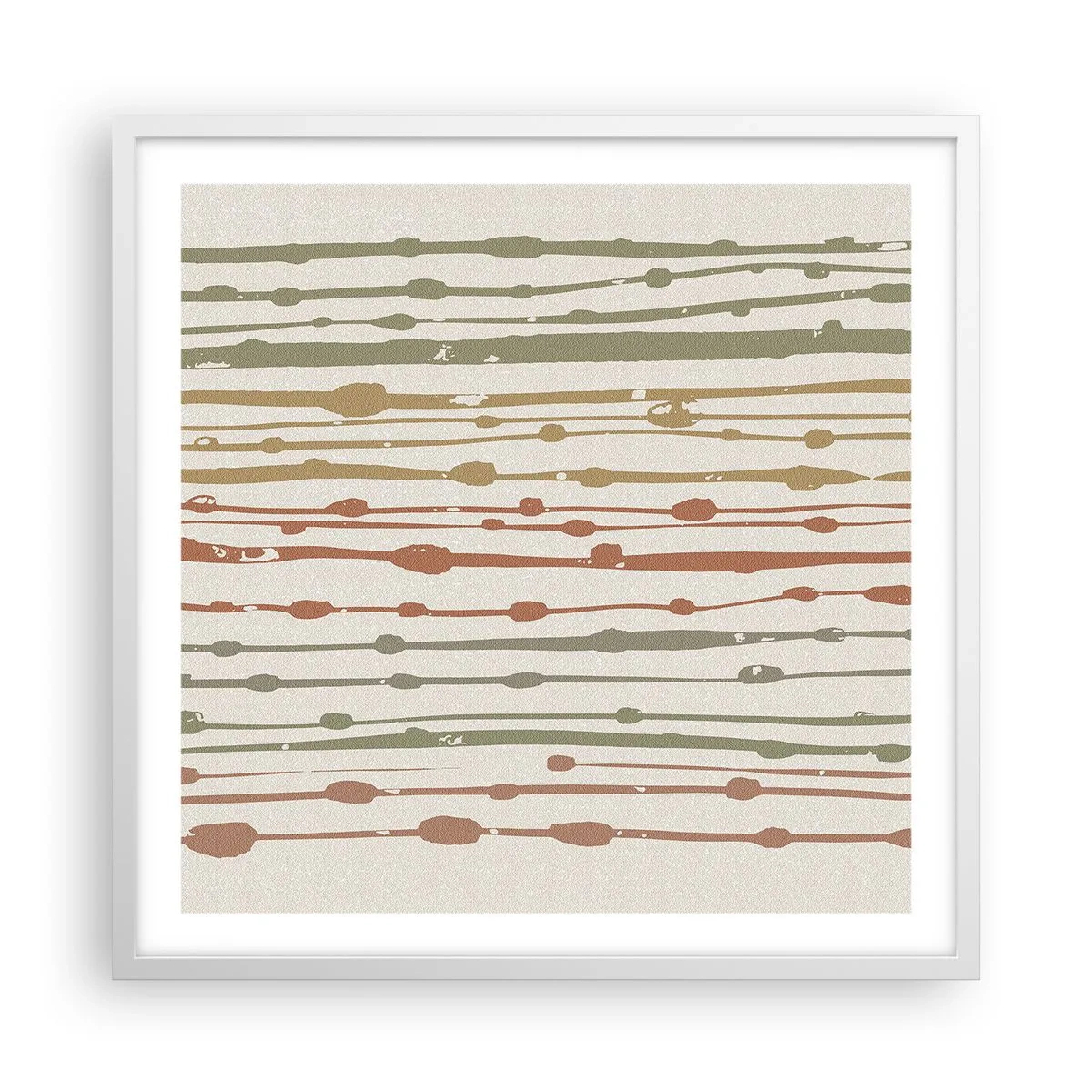 Affisch i vit ram - Musikalisk färgnotation - 60x60 cm