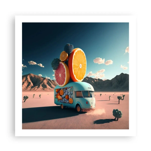 Affisch - En smak av semester - 60x60 cm