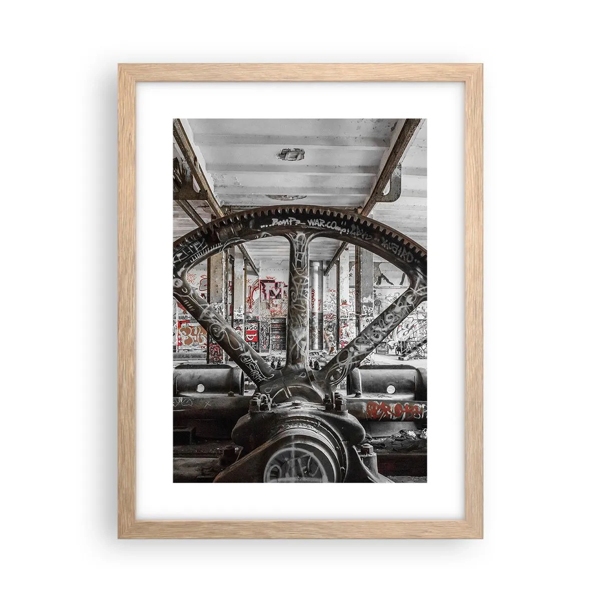 Affisch i ram av ljusek - Fabrikens hemliga liv - 30x40 cm