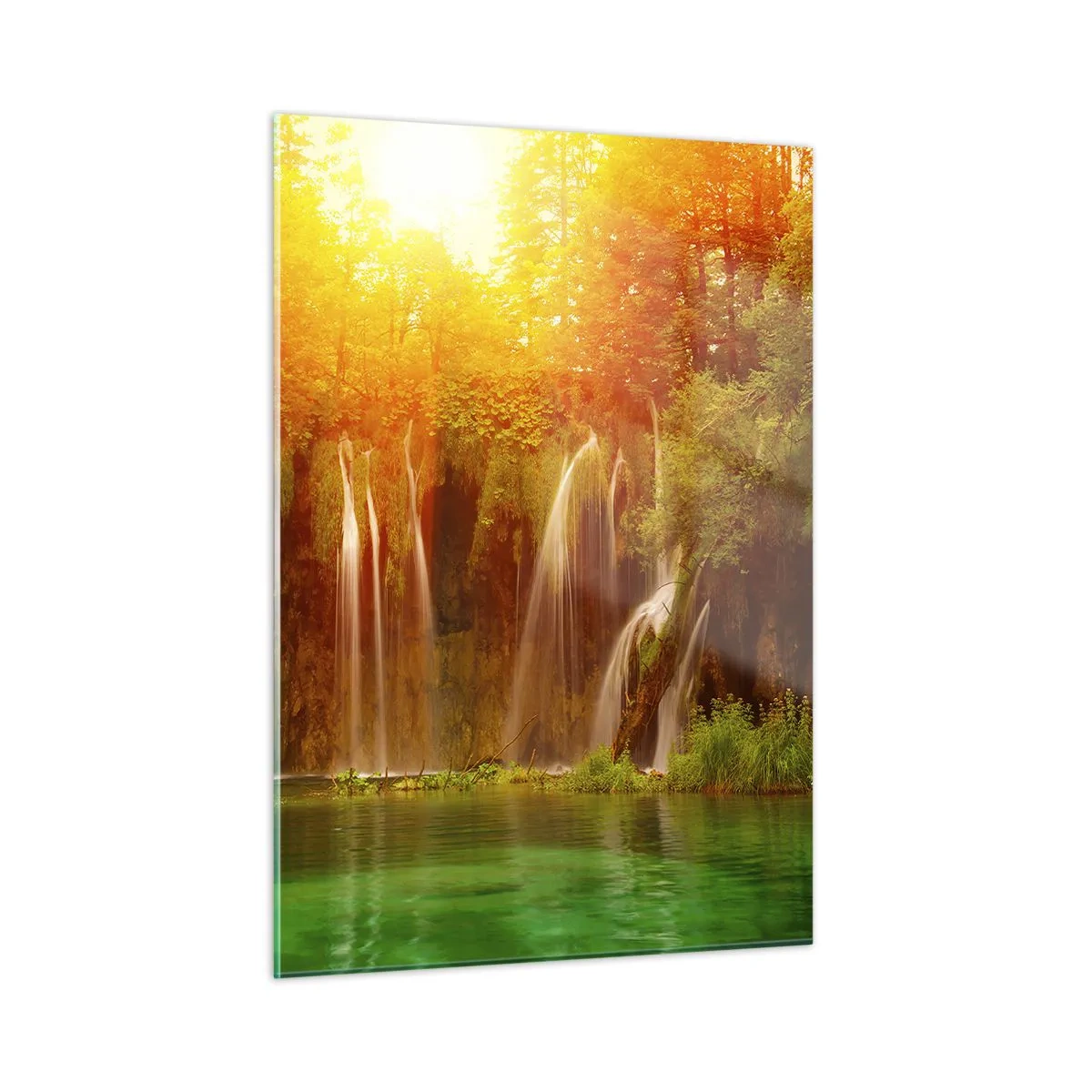 Glastavla - Bild på glas - I solen och skuggan - 50x70 cm