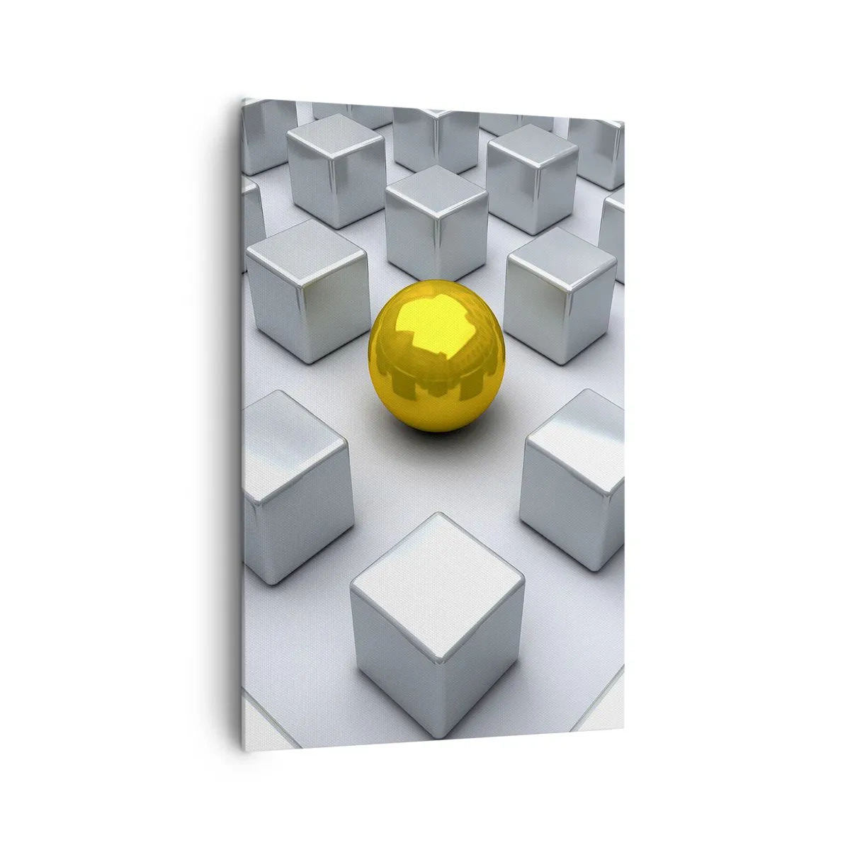 Canvastavla - Bild på duk - Varför jag? Geometrisk komposition - 80x120 cm