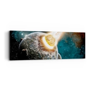 Canvastavla - Bild på duk - Förödelse eller födsel? - 90x30 cm
