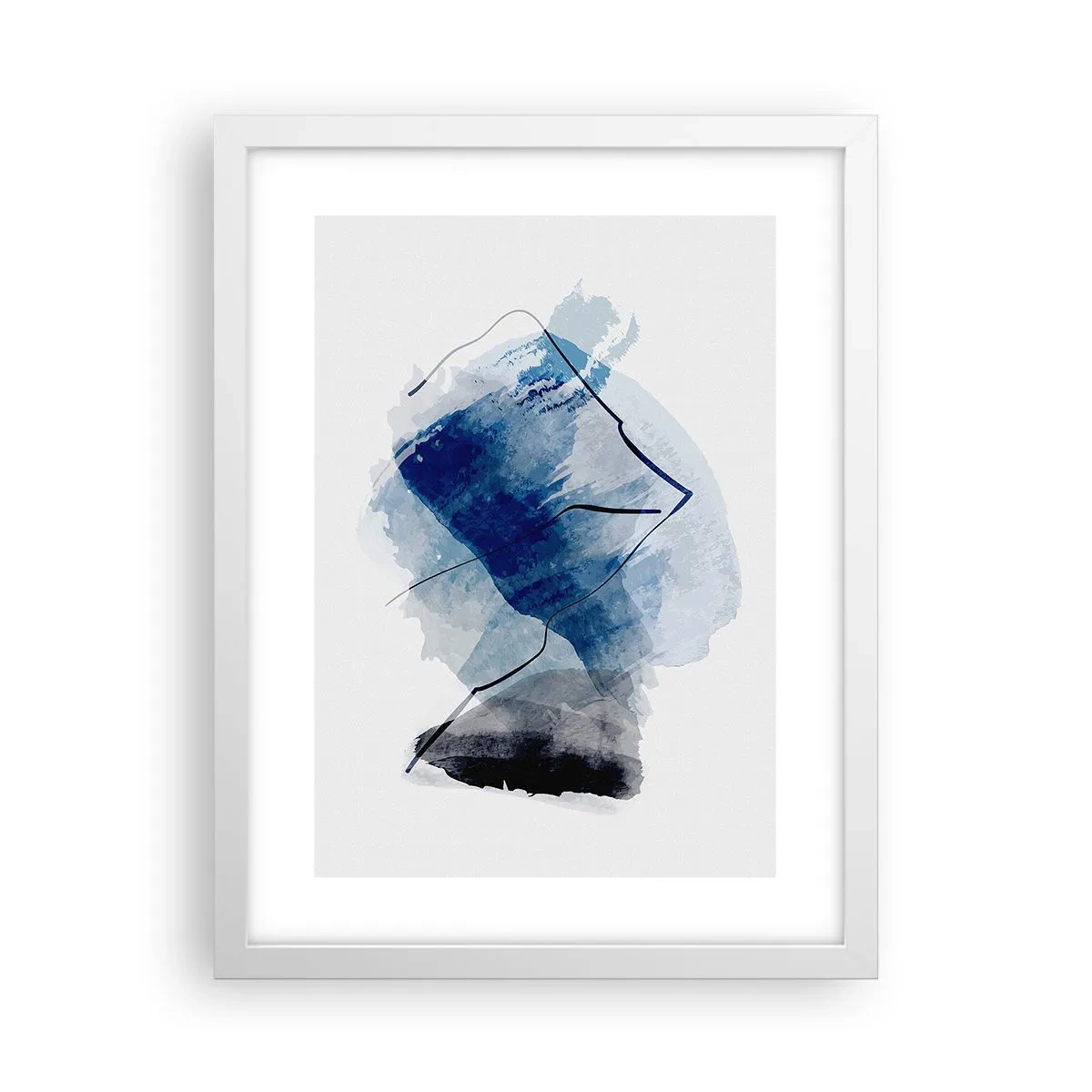 Affisch i vit ram - Isberg - 30x40 cm