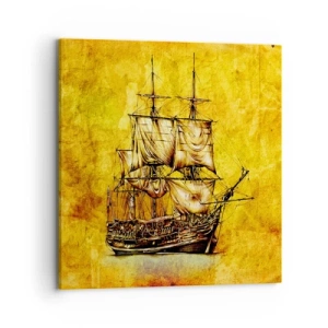 Canvastavla - Bild på duk - Mot Tortuga! - 70x70 cm