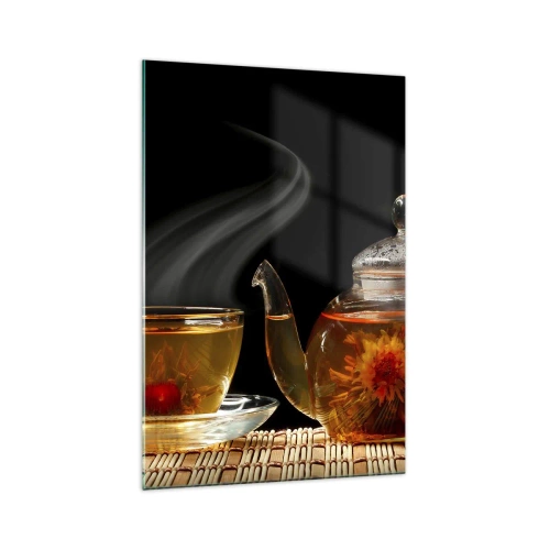 Glastavla - Bild på glas - Magin och konsten att brygga te - 70x100 cm