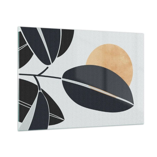 Glastavla - Bild på glas - Het sommardag - 100x70 cm