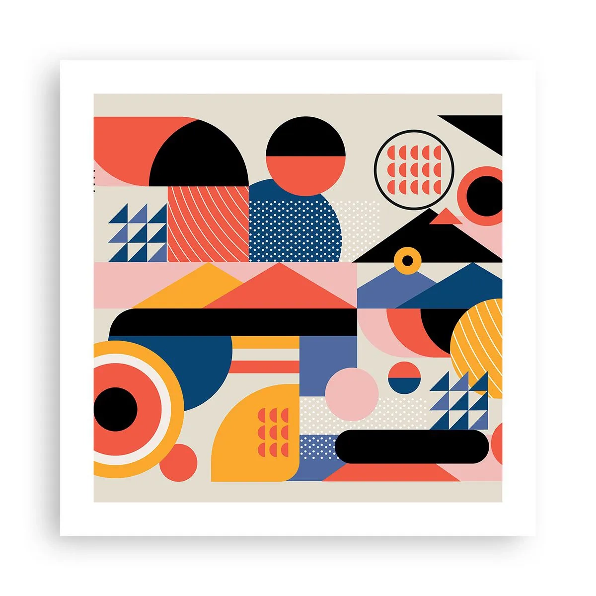 Affisch - Komposition: Lek - 50x50 cm