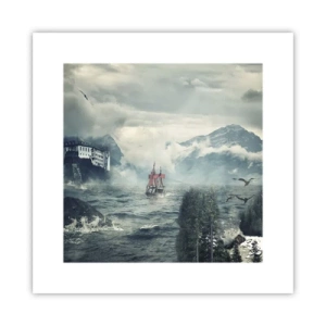 Affisch - På magiska vatten - 30x30 cm