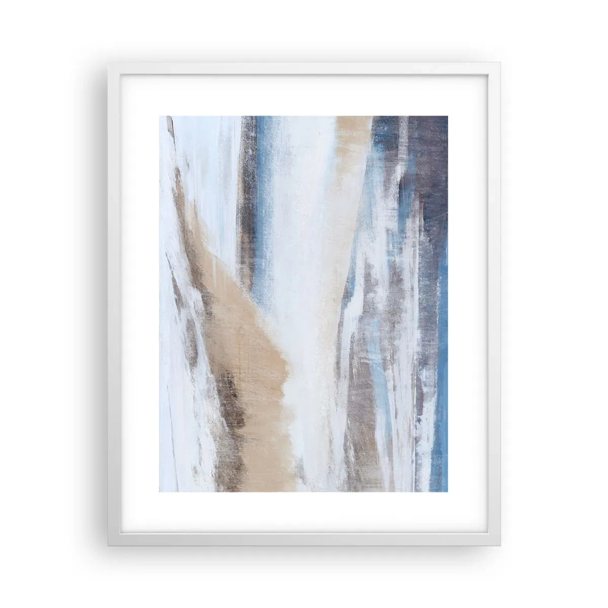 Affisch i vit ram - Vinterkomposition - 40x50 cm