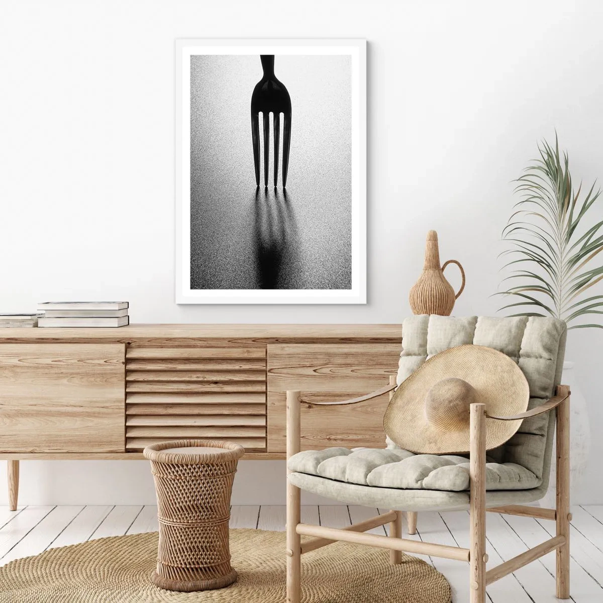 Affisch i vit ram - Ljus och skugga - 50x70 cm
