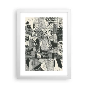 Affisch i vit ram - Nutidens dynamik - 30x40 cm