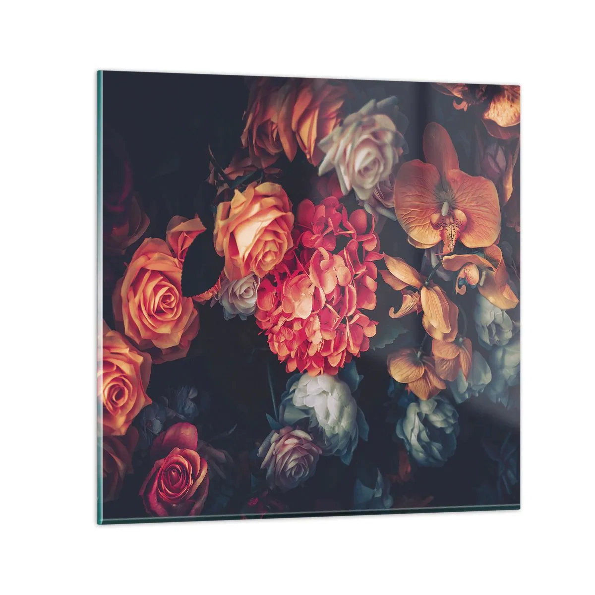 Glastavla - Bild på glas - Som hos de holländska mästarna - 70x70 cm