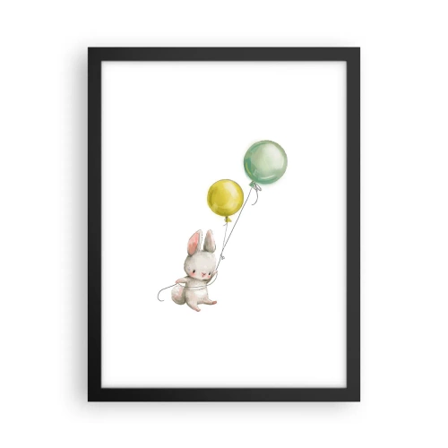 Affisch i svart ram - Jag flyger med! - 30x40 cm