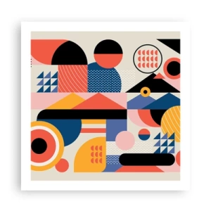 Affisch - Komposition: Lek - 60x60 cm