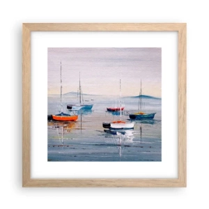 Affisch i ram av ljusek - En välförtjänt vila - 30x30 cm