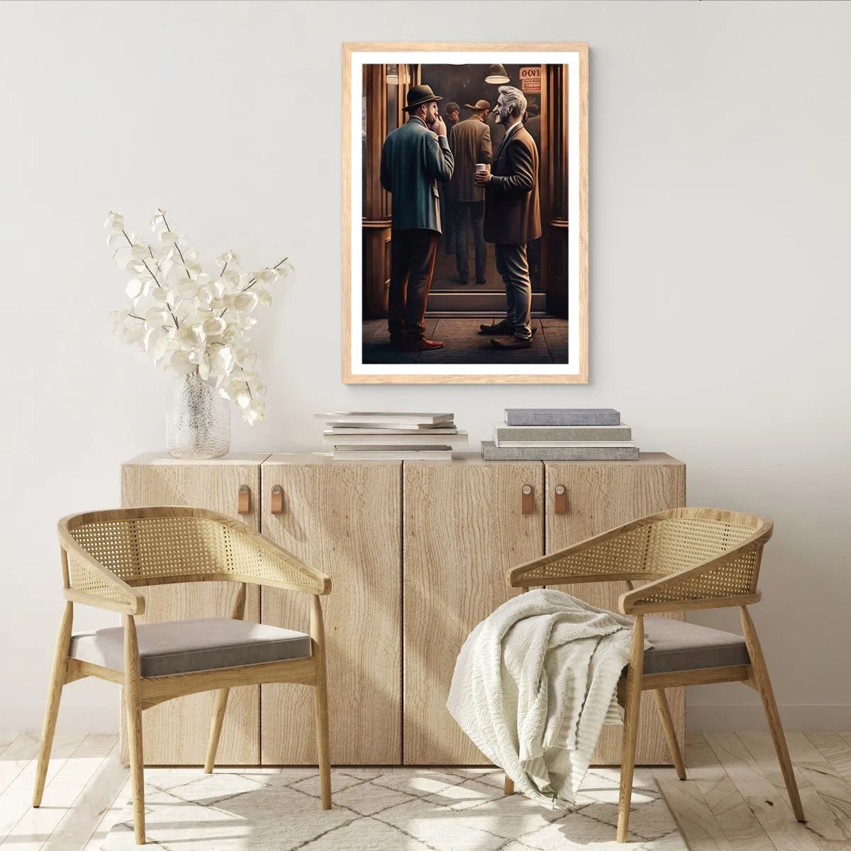 Affisch i ram av ljusek - En bra stund på dagen - 50x70 cm