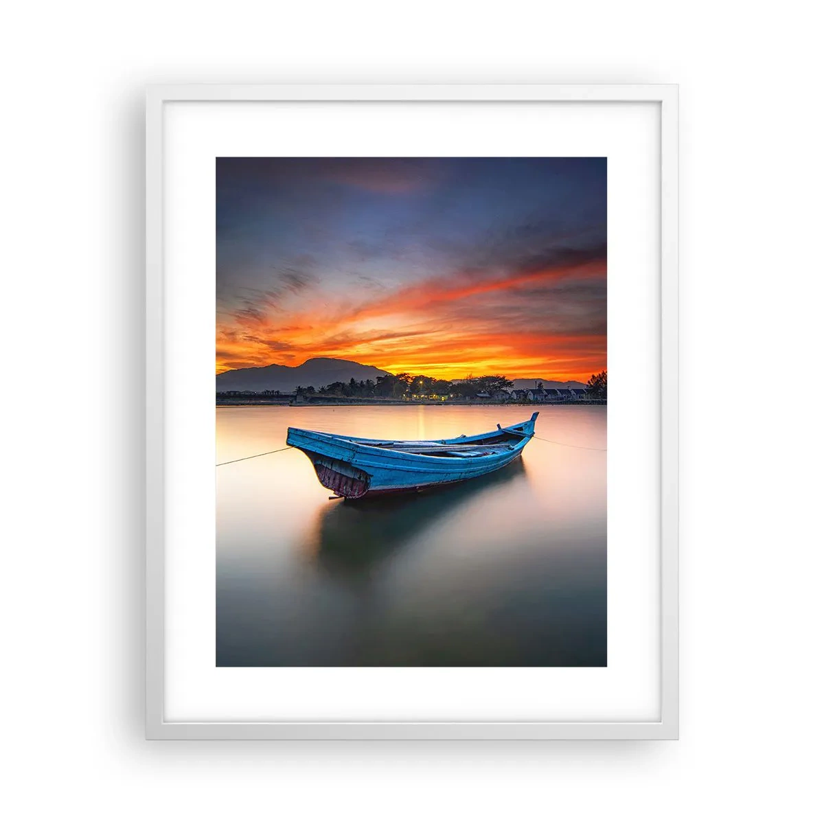 Affisch i vit ram - Det kommer en god natt - 40x50 cm