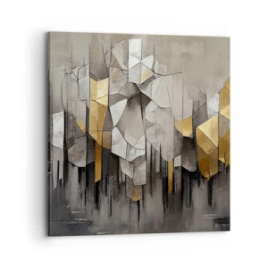 Canvastavla - Bild på duk - Komposition av is och ljus - 70x70 cm