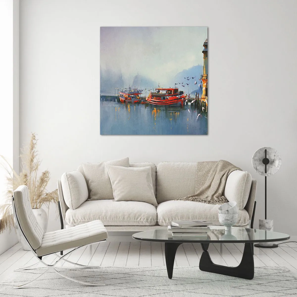 Glastavla - Bild på glas - Världens ände - 60x60 cm