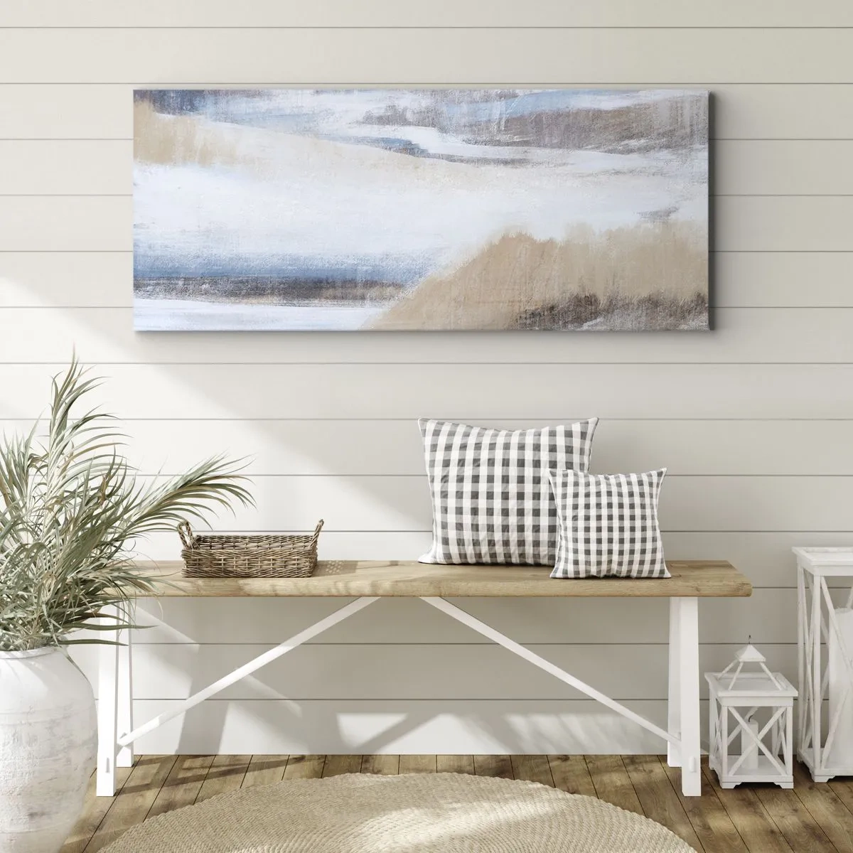 Canvastavla - Bild på duk - Vinterkomposition - 100x40 cm