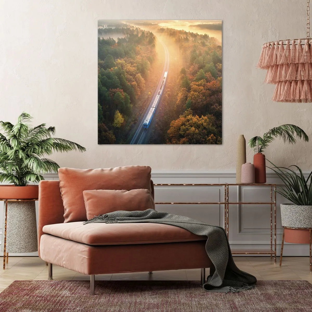 Canvastavla - Bild på duk - Höstresa - 40x40 cm