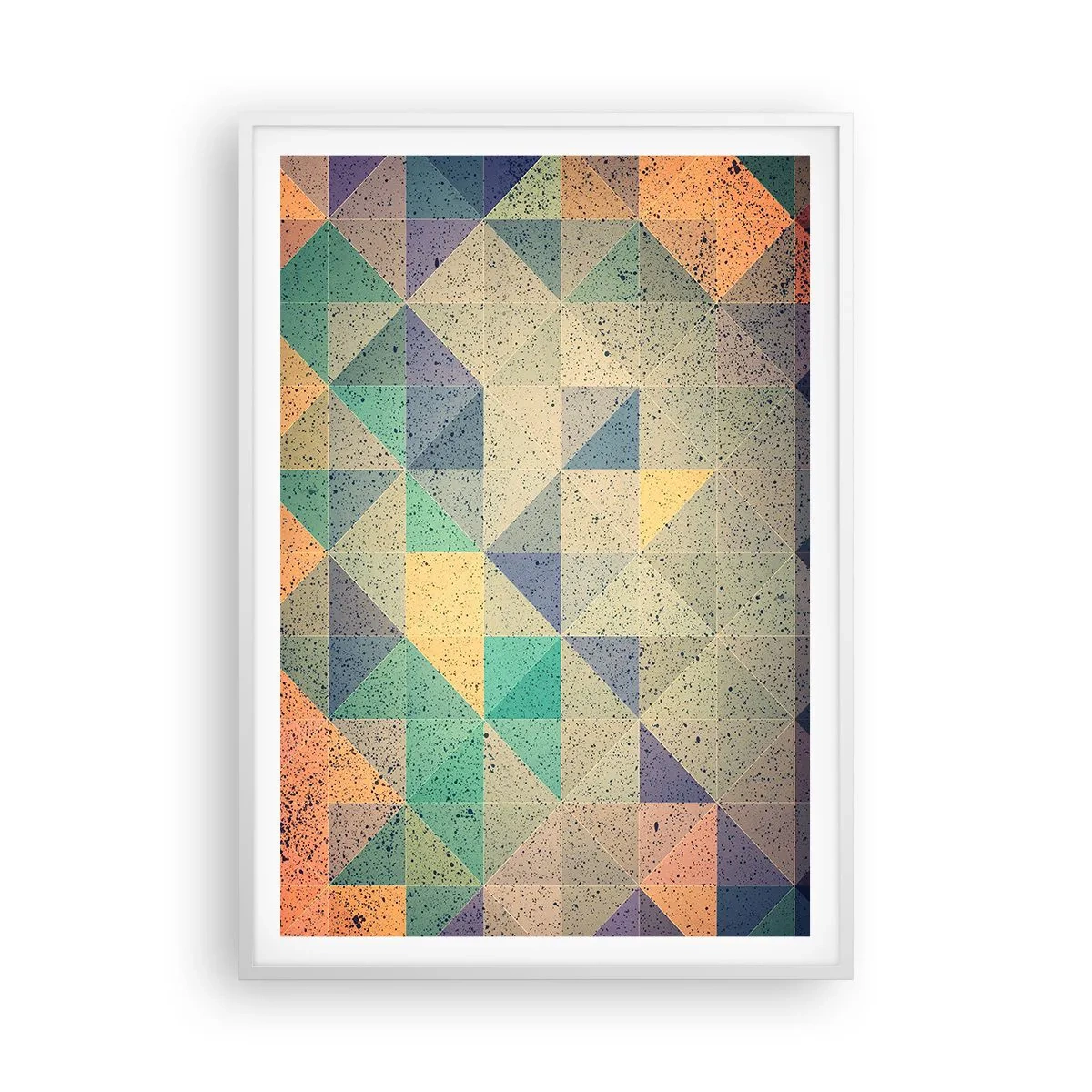 Affisch i vit ram - Trianglarnas republik - 70x100 cm