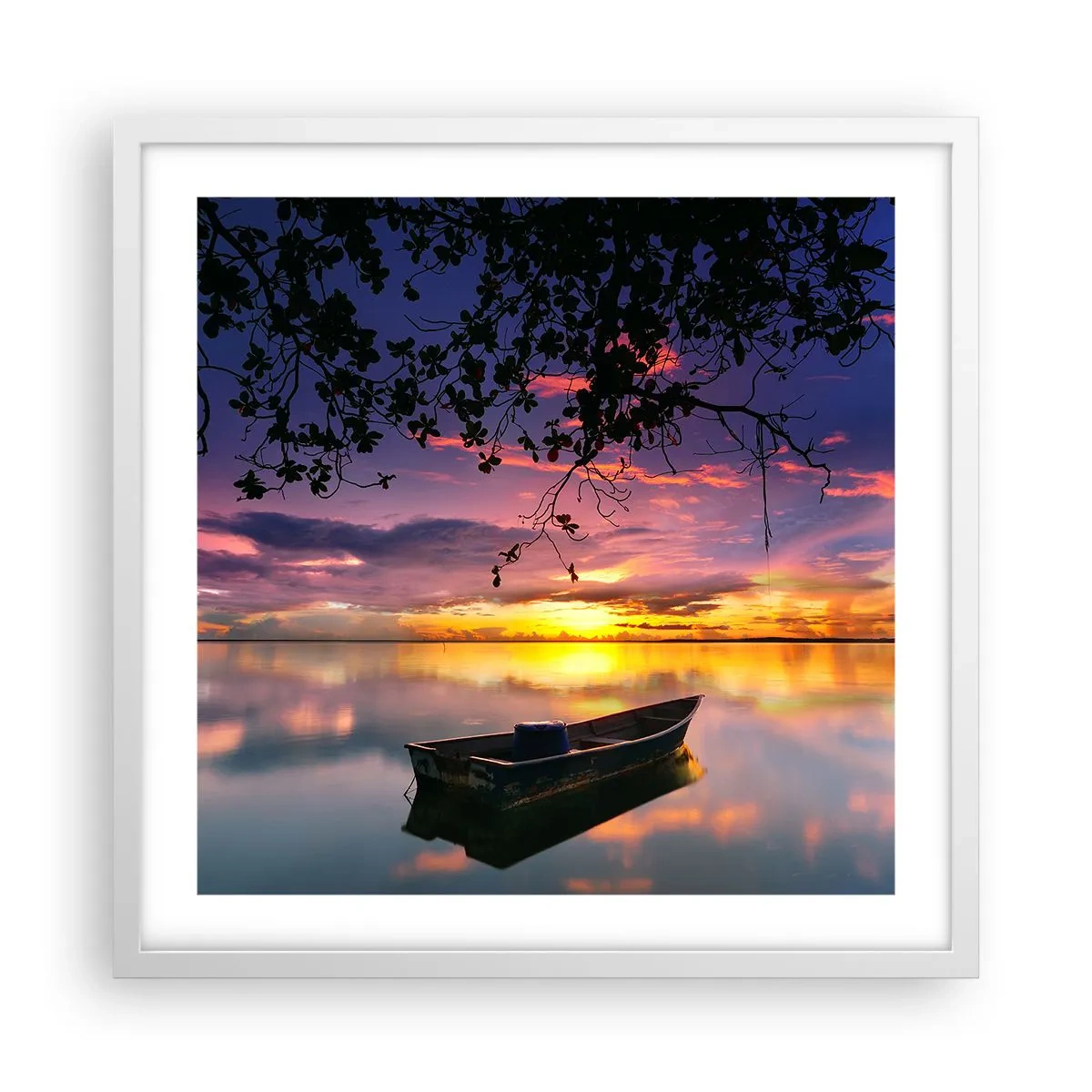 Affisch i vit ram - "Du verkar hänga i mitten av himmelvalvet…" - 50x50 cm