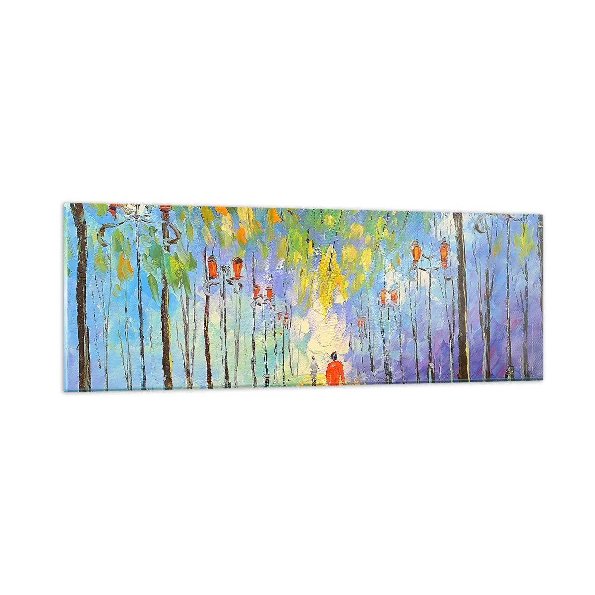 Glastavla - Bild på glas - Regnets nattvisa - 90x30 cm