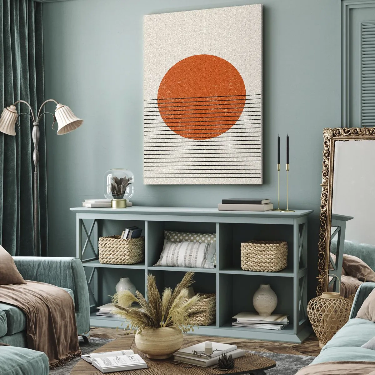 Canvastavla - Bild på duk - Alltid solen - 65x120 cm