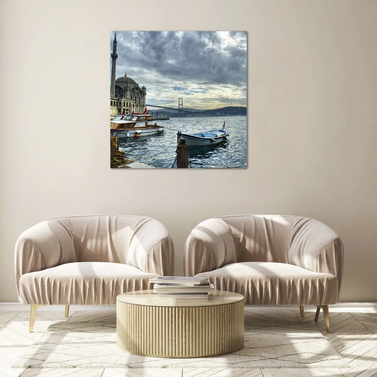 Glastavla - Bild på glas - På gränsen mellan världarna - 60x60 cm