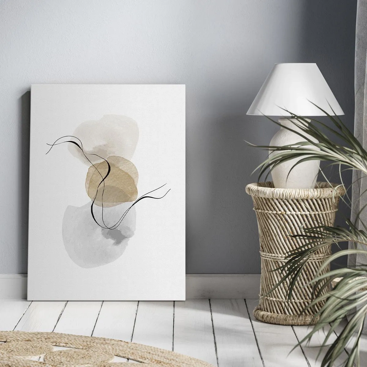 Canvastavla - Bild på duk - Luftpärlor - 50x70 cm