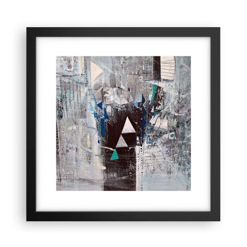 Affisch i svart ram - Trianglarnas överordnade ordning - 30x30 cm
