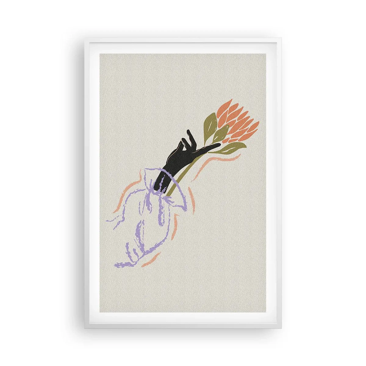 Affisch i vit ram - En systerlig beröring - 61x91 cm